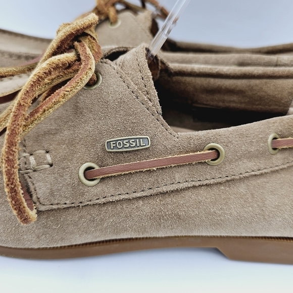Fossil Men\'s Tan Suede Leather Lace Up Loafers, size 11 main image 11